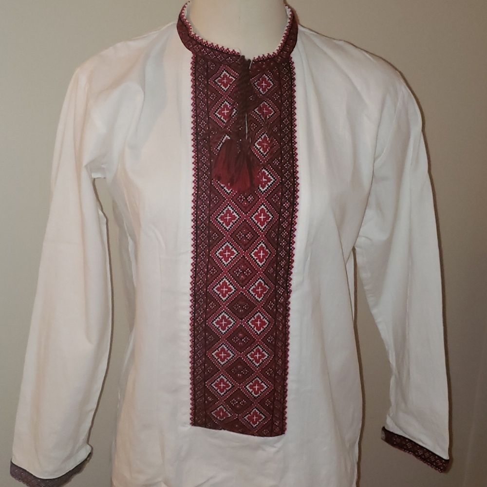 Ukrainian hand embroidered men's shirt -Vyshivanka